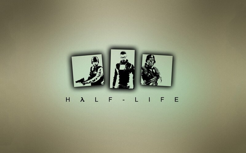 Half-Life game logo with character portraits