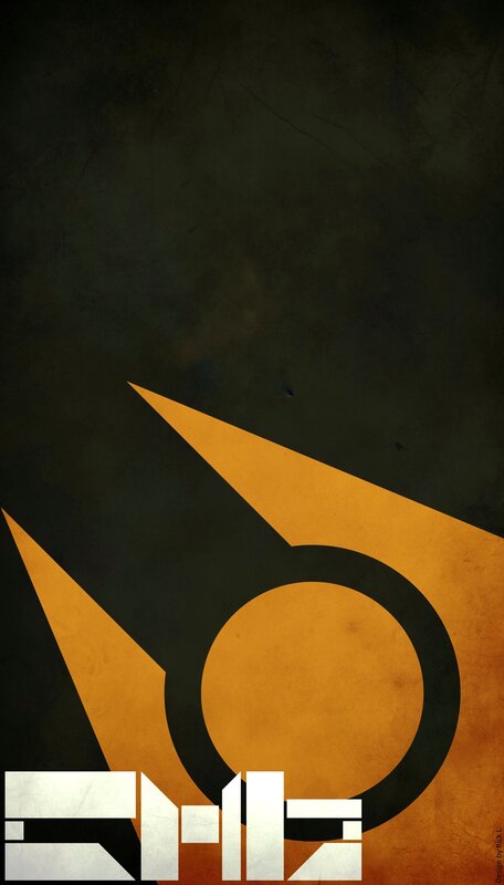Half-life Logo — Black, Dramatic