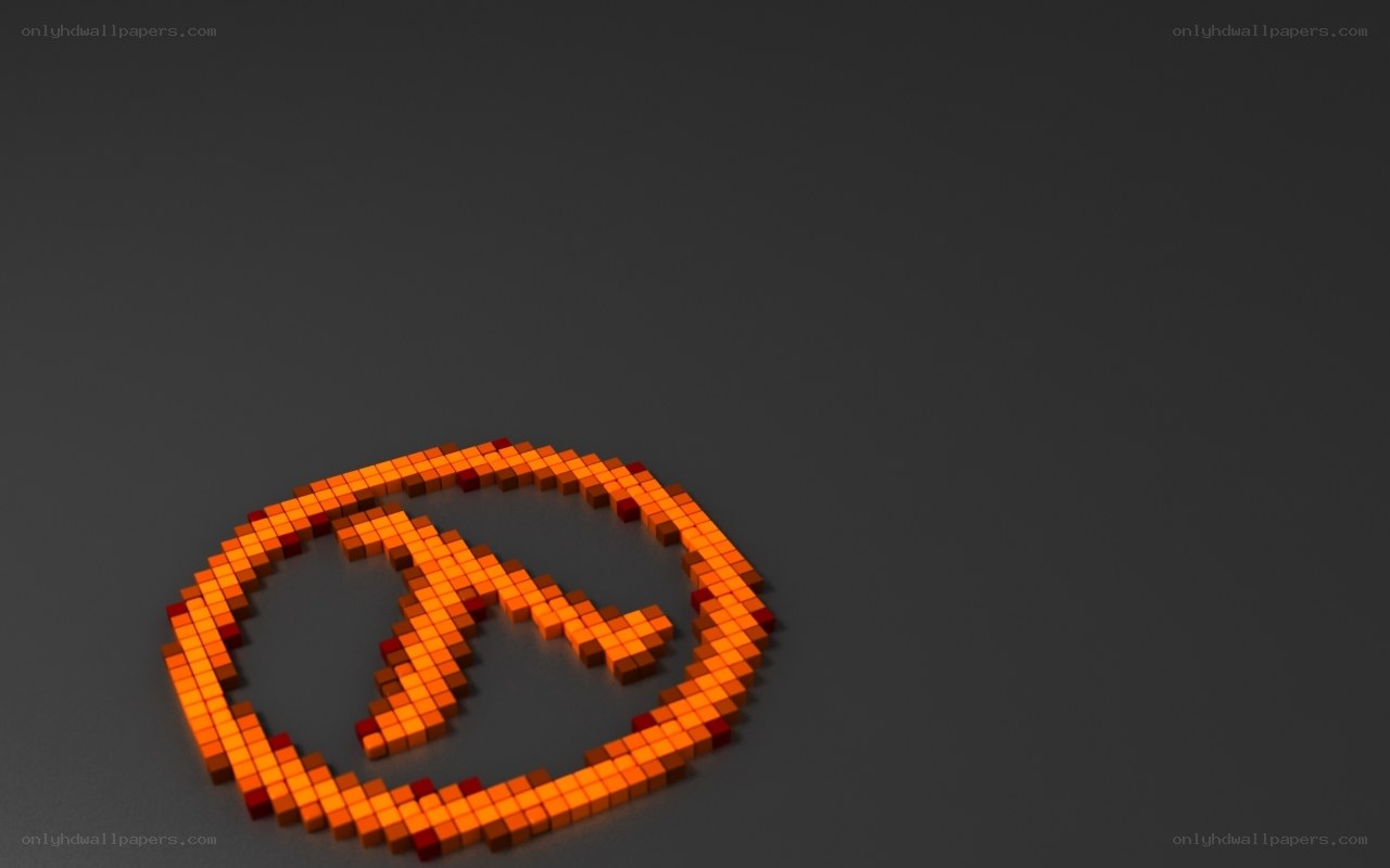 Half-Life logo in pixel art