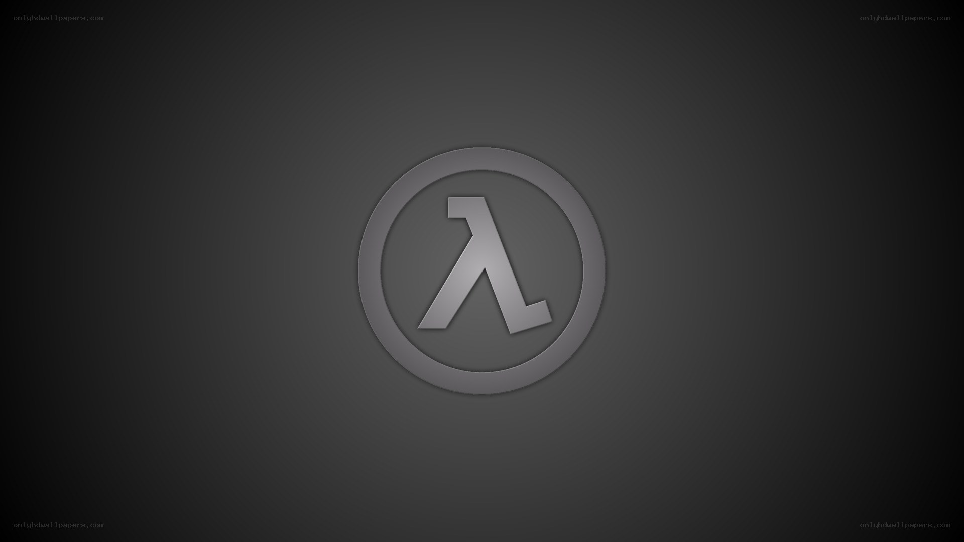 Half-Life logo on dark background
