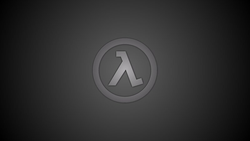Half-Life logo on dark background