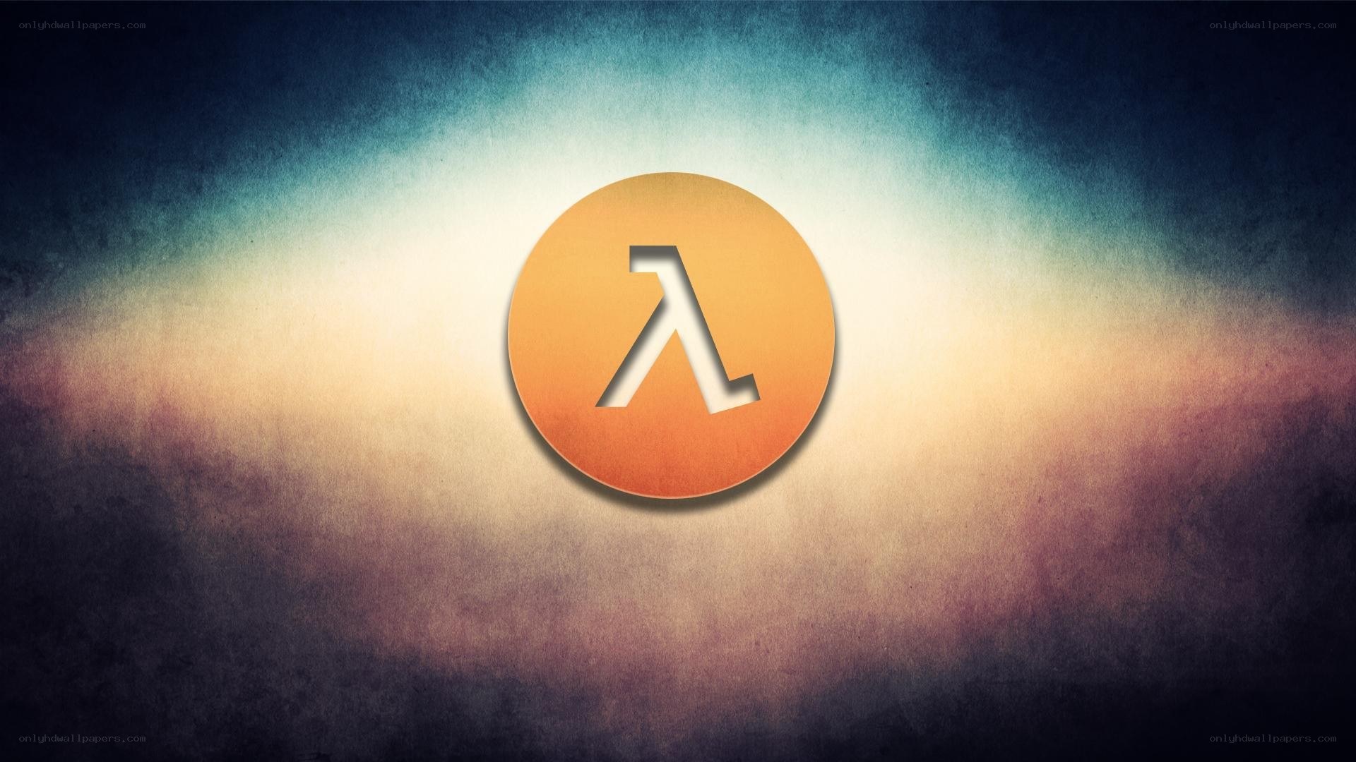 Half-Life logo on textured background