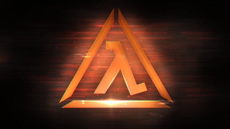 Half-Life Logo — Orange, Dramatic