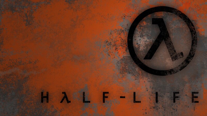 Half-Life Logo — Orange, Gritty
