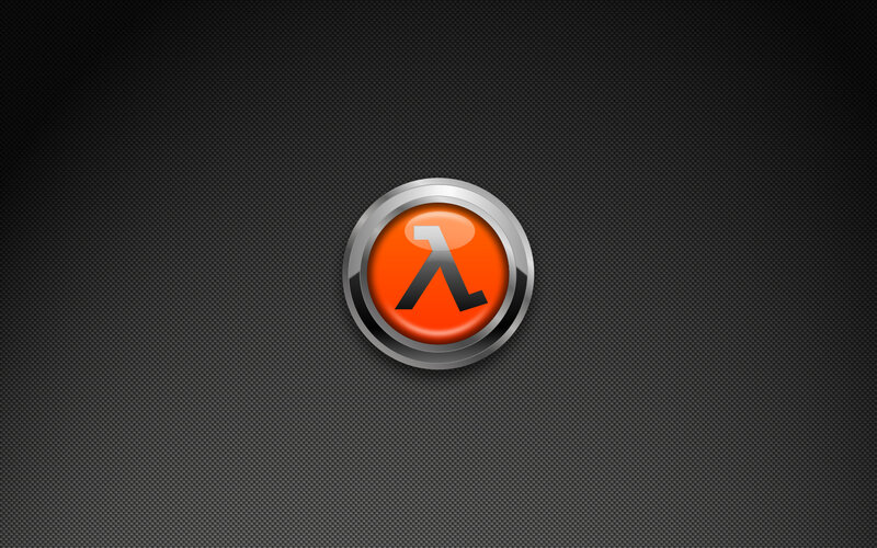 Half-Life Logo — Orange, Minimalist