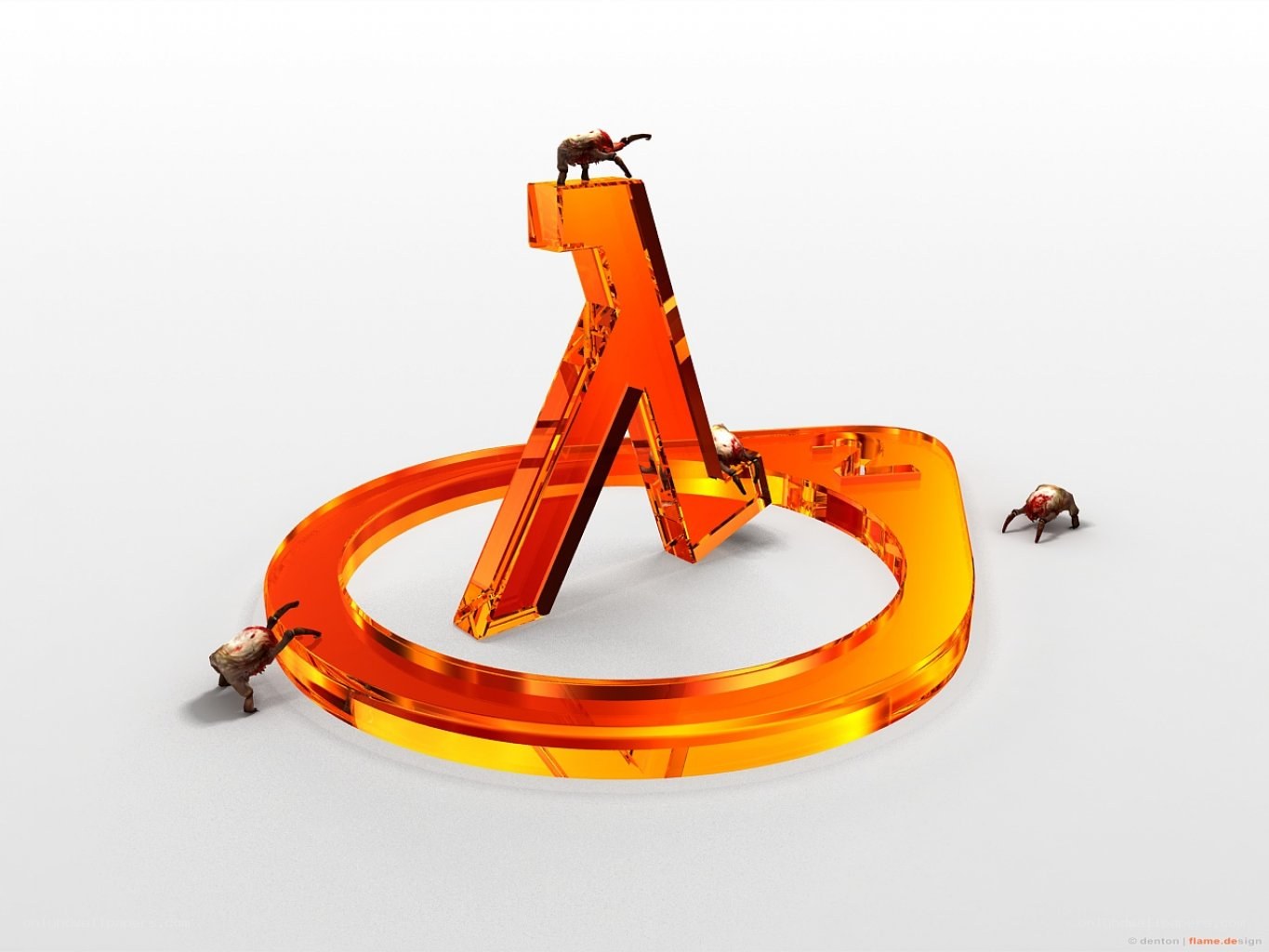 Half-Life logo with creatures