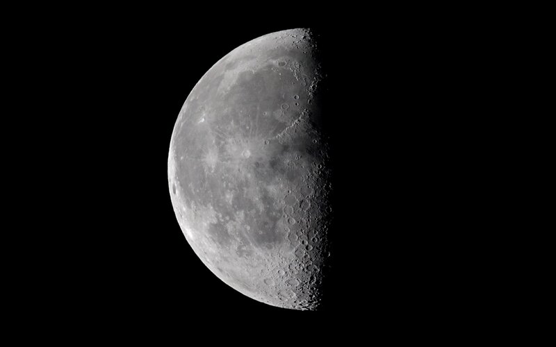 Half moon in space