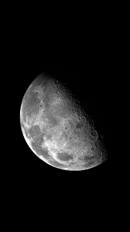 Half Moon in Space — Black