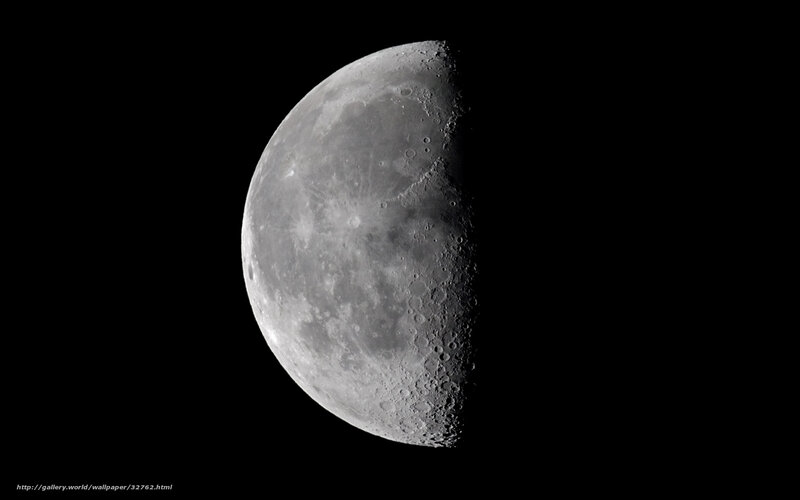 Half Moon in Space — Gray