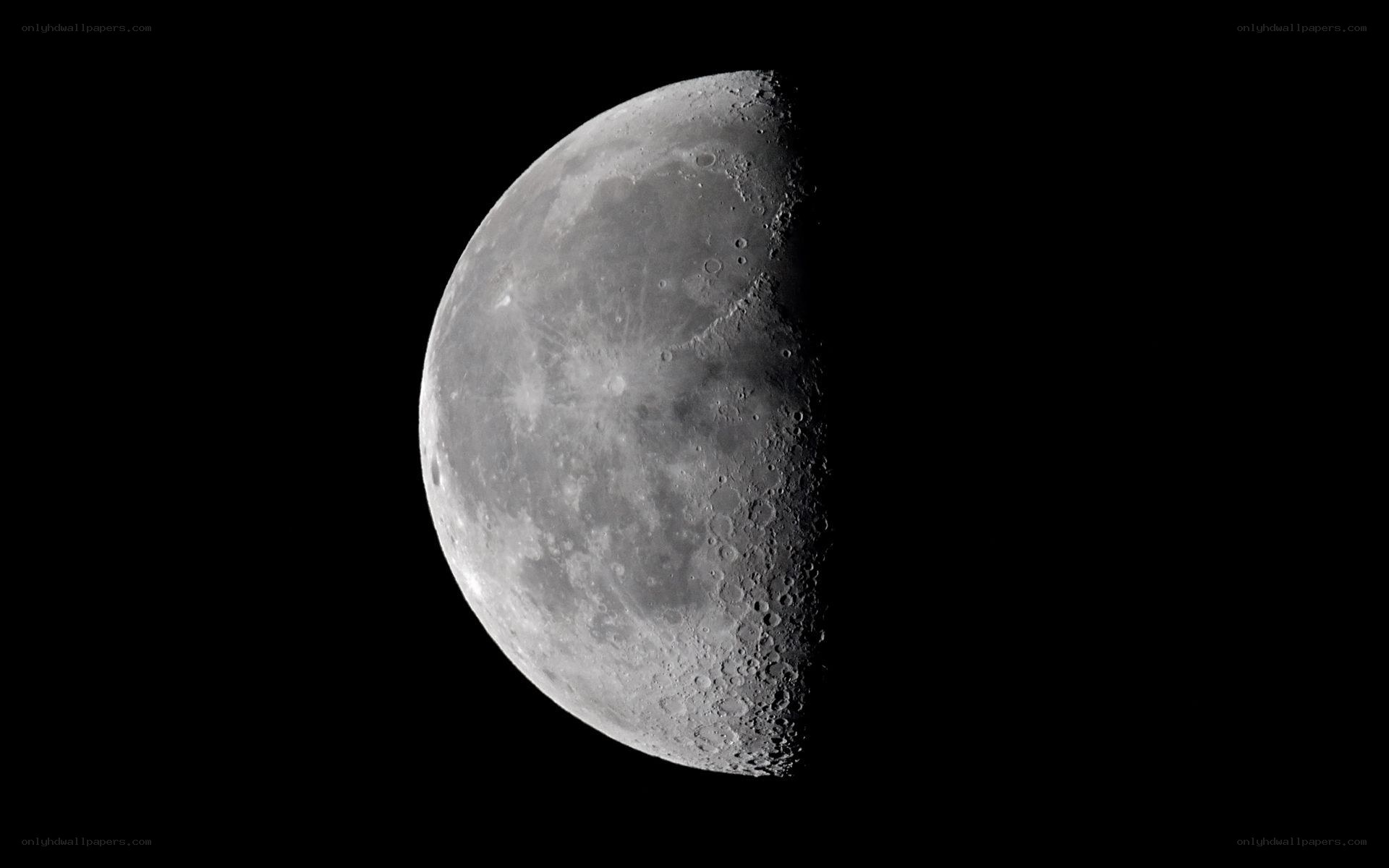 Half moon in space