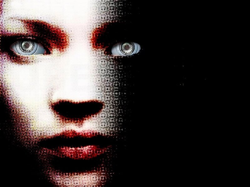 halftone face portrait