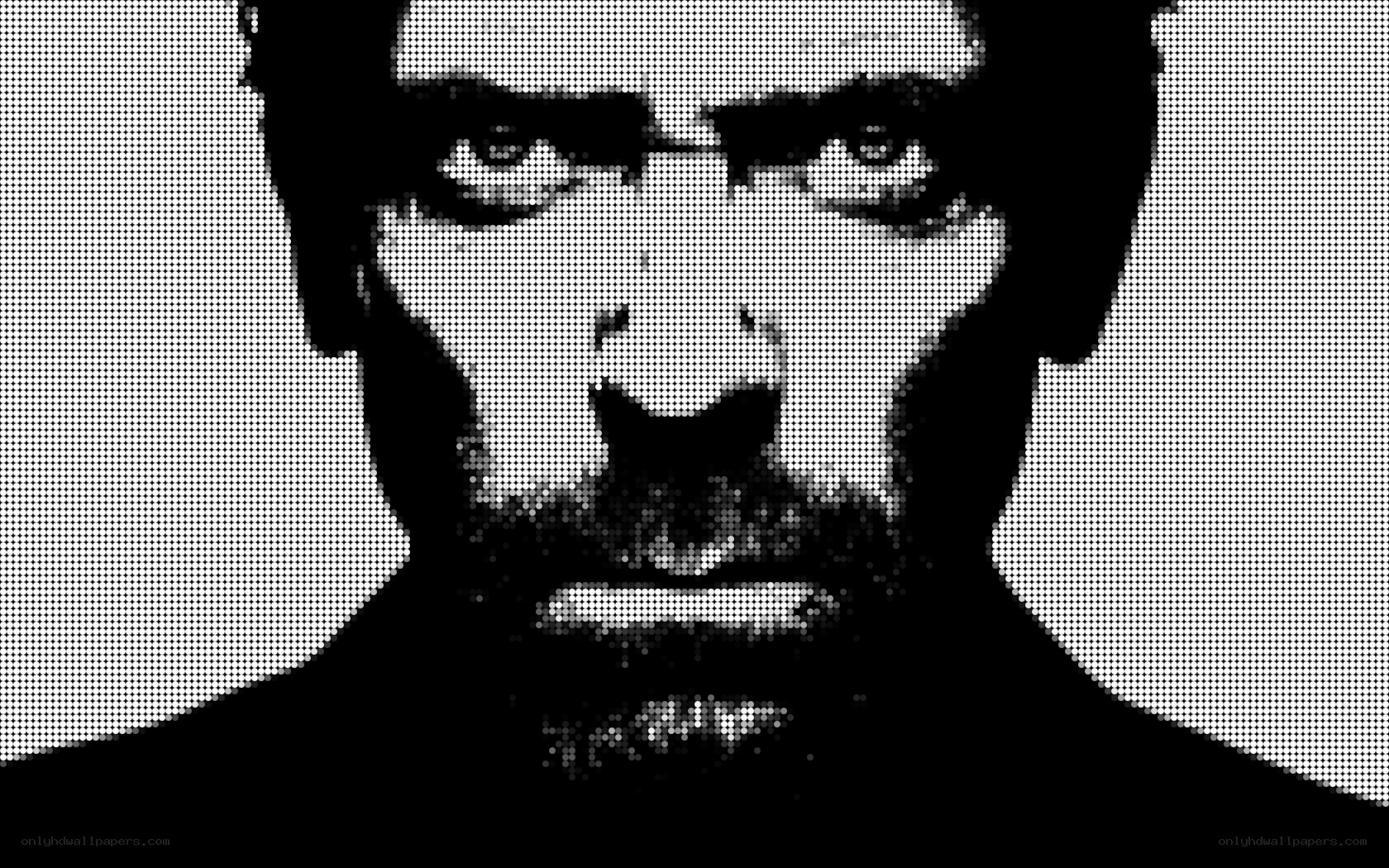 halftone portrait of a man