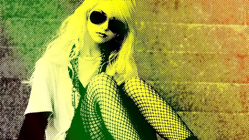 halftone portrait of person