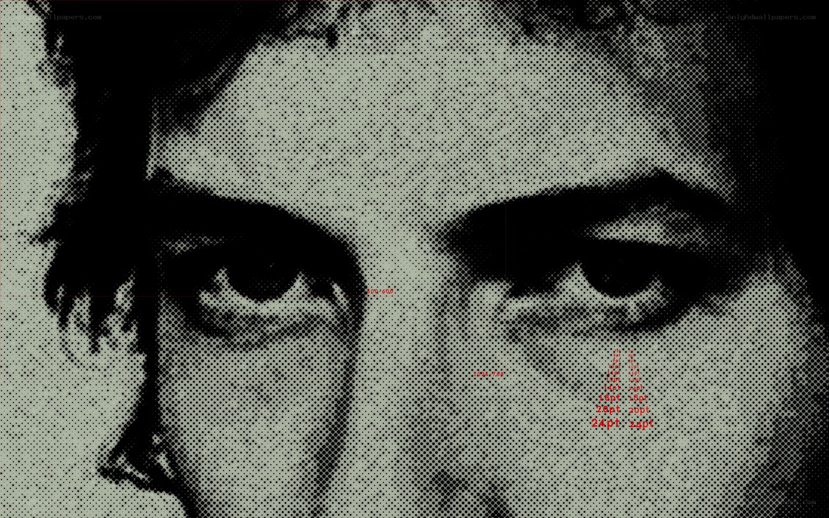 halftone portrait with text