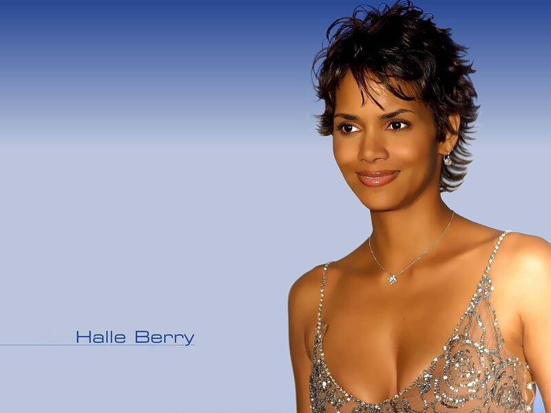 Halle Berry in a beaded dress