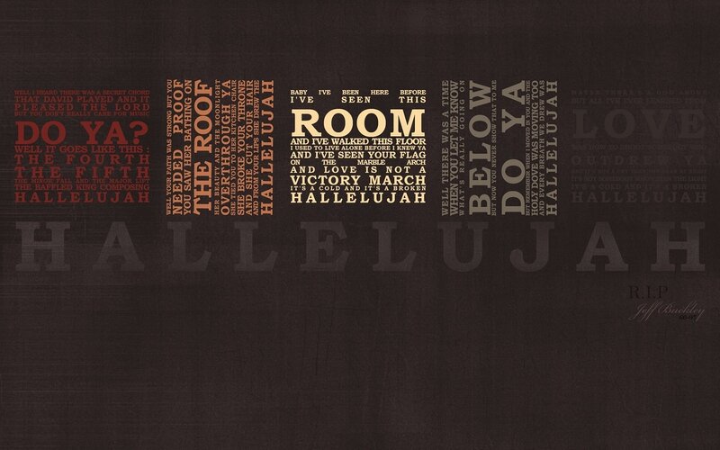 Hallelujah song lyrics wallpaper