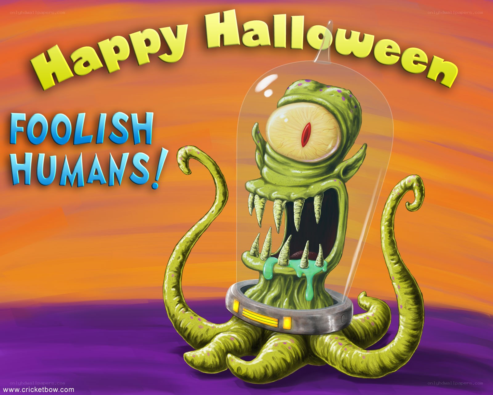 Halloween alien greeting