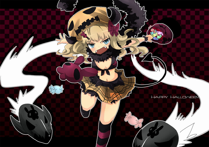 Halloween anime girl art