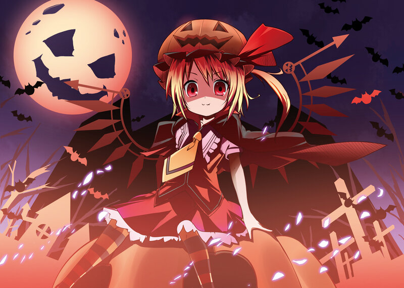 Halloween anime girl illustration