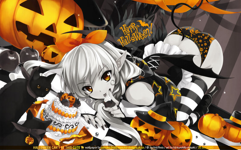 Halloween anime girl wallpaper