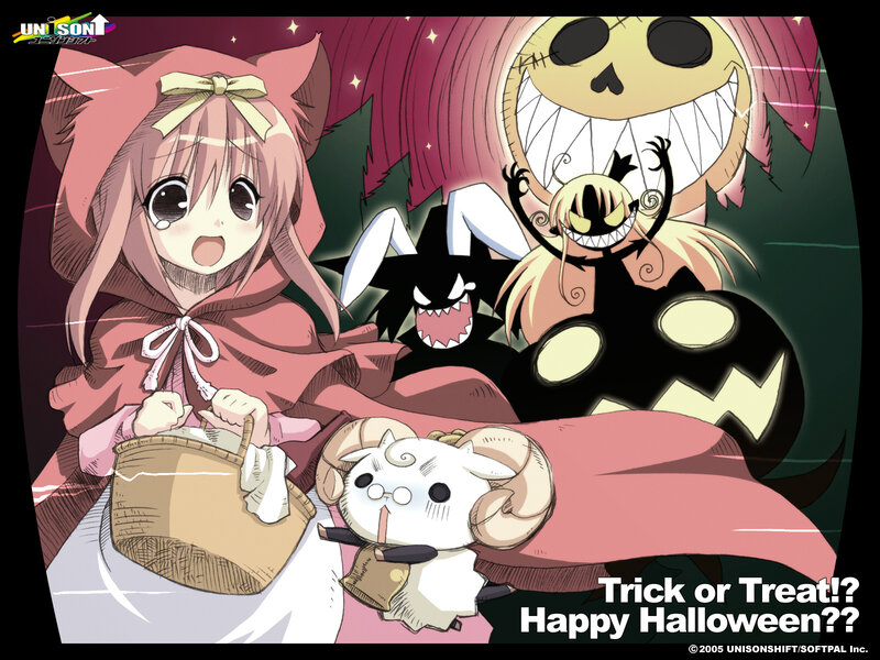 Halloween anime scene