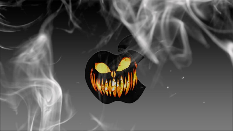 Halloween Apple Logo