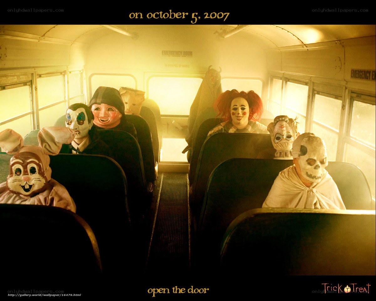 Halloween bus scene