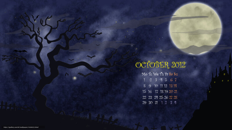Halloween Calendar Wallpaper