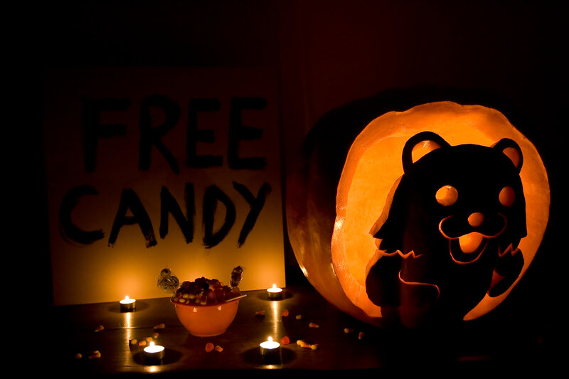 Halloween candy display