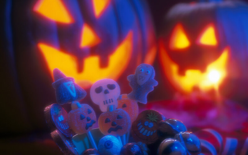 Halloween Candy Display — Orange