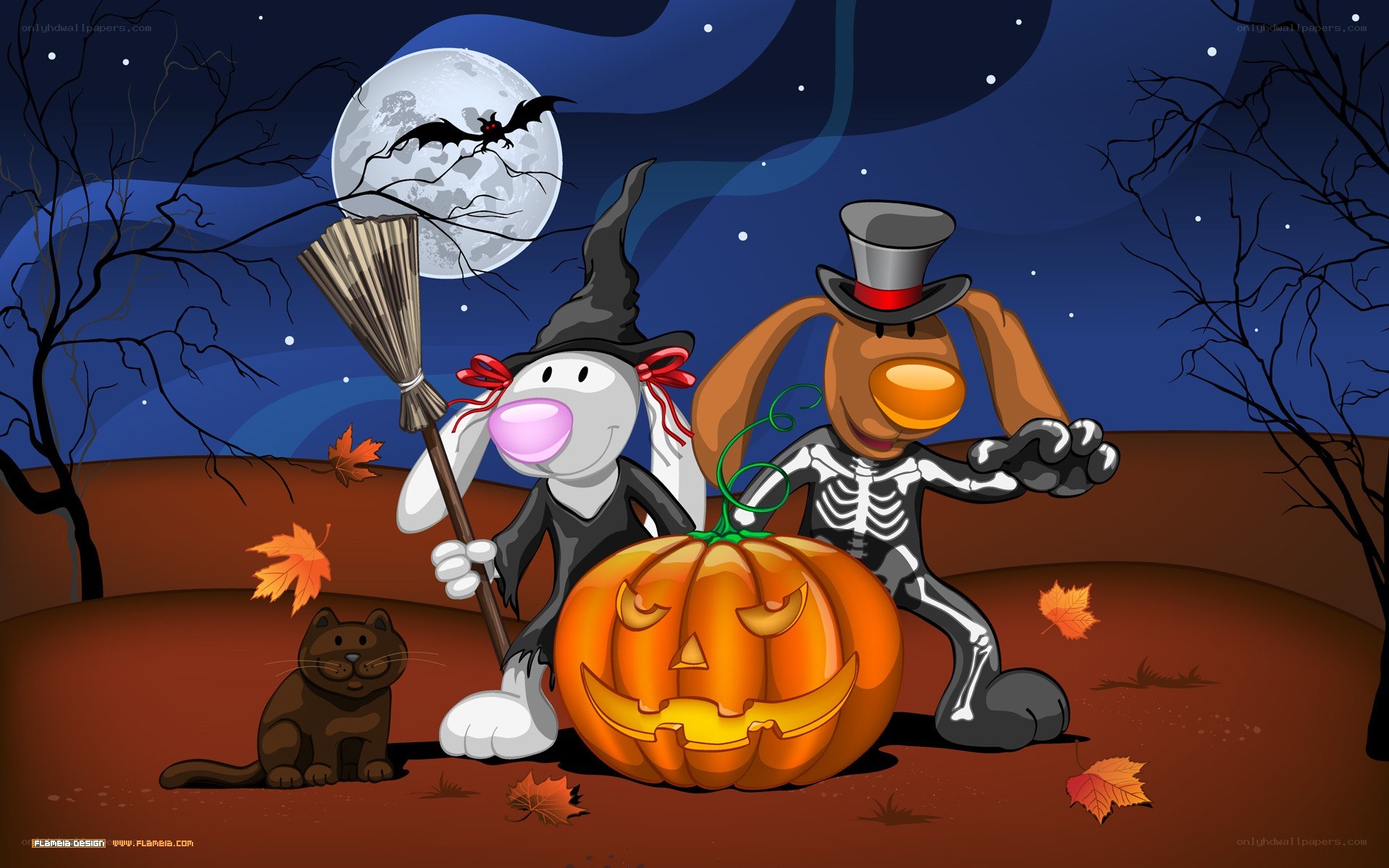 Halloween cartoon characters