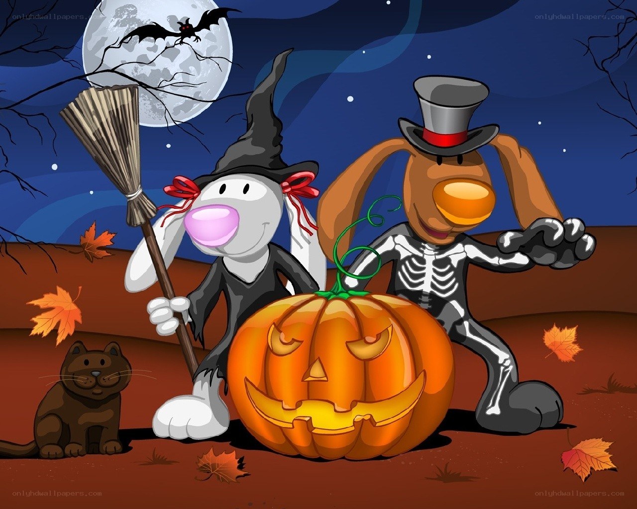 Halloween cartoon characters