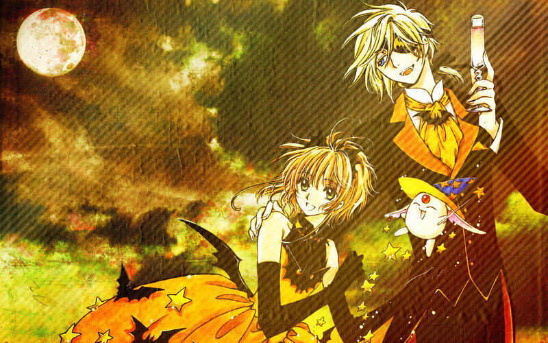 Halloween celebration with anime characters