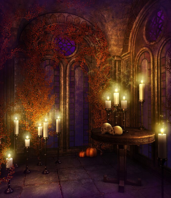 Halloween chapel interior