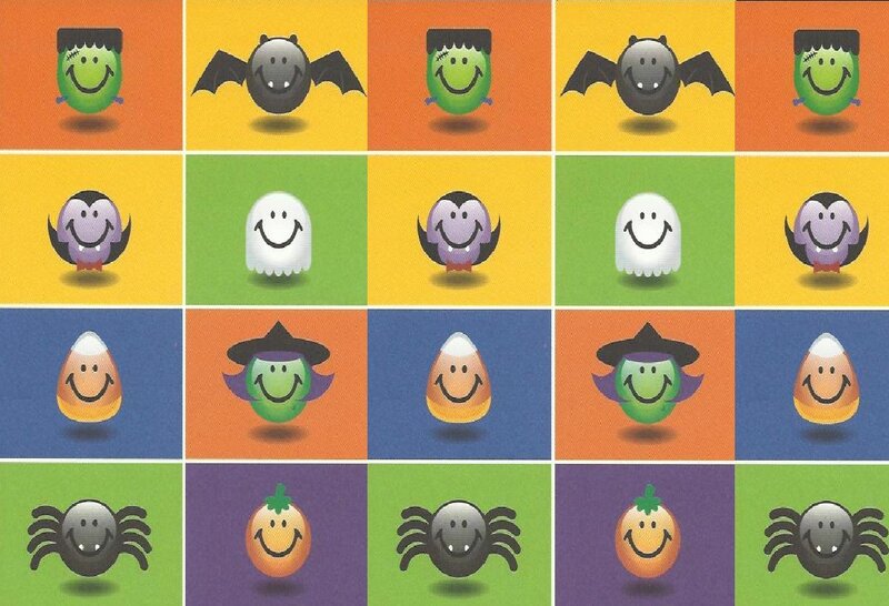 Halloween Characters in Grid
