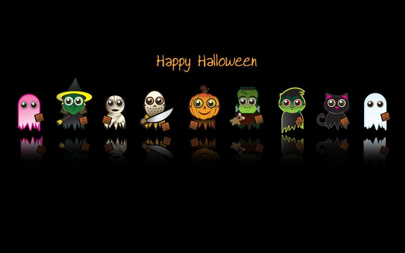 Halloween Characters in Line