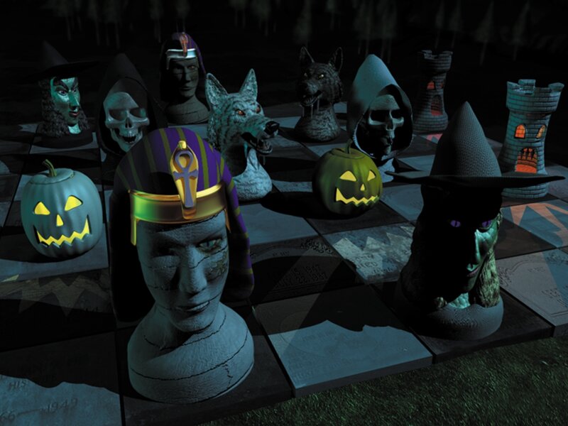 Halloween chess set