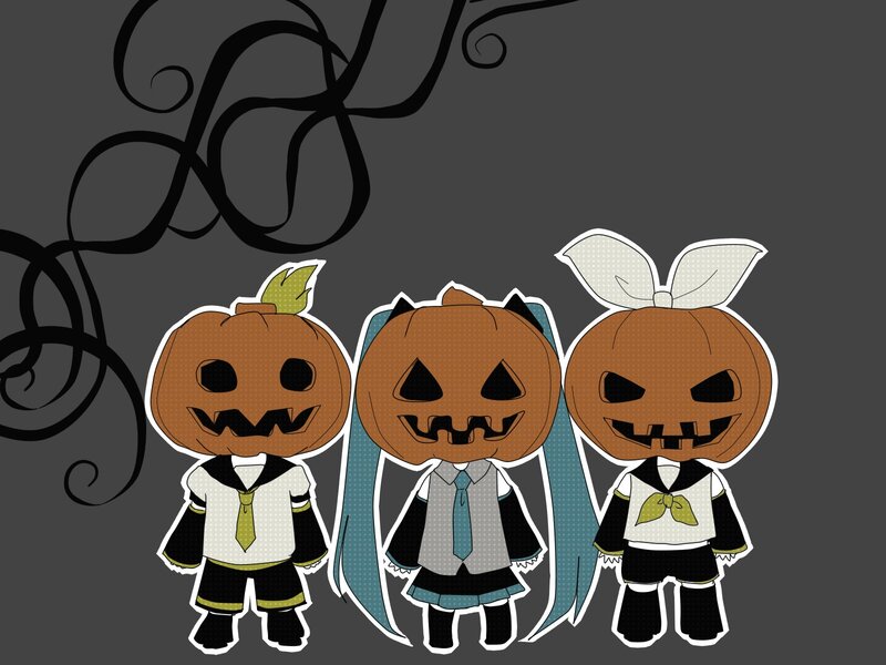 Halloween chibi characters