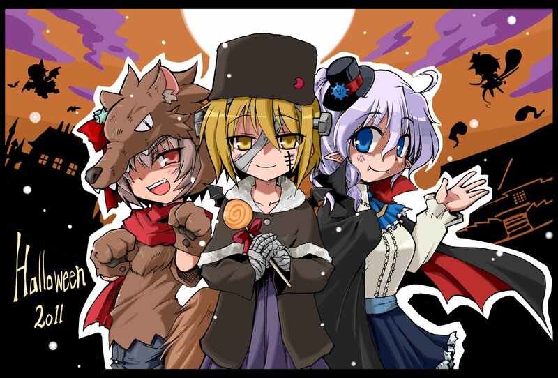 Halloween chibi characters