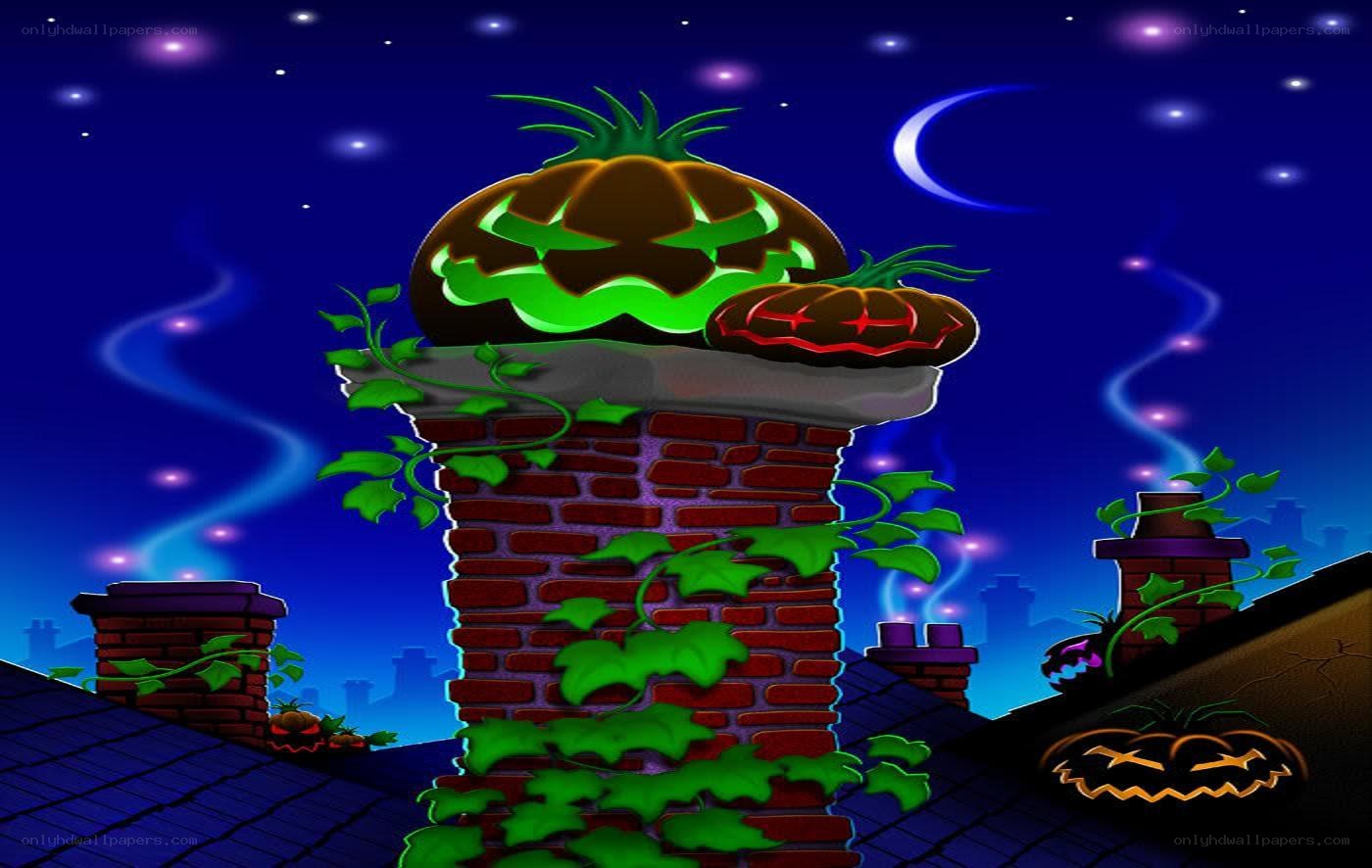 Halloween chimney scene