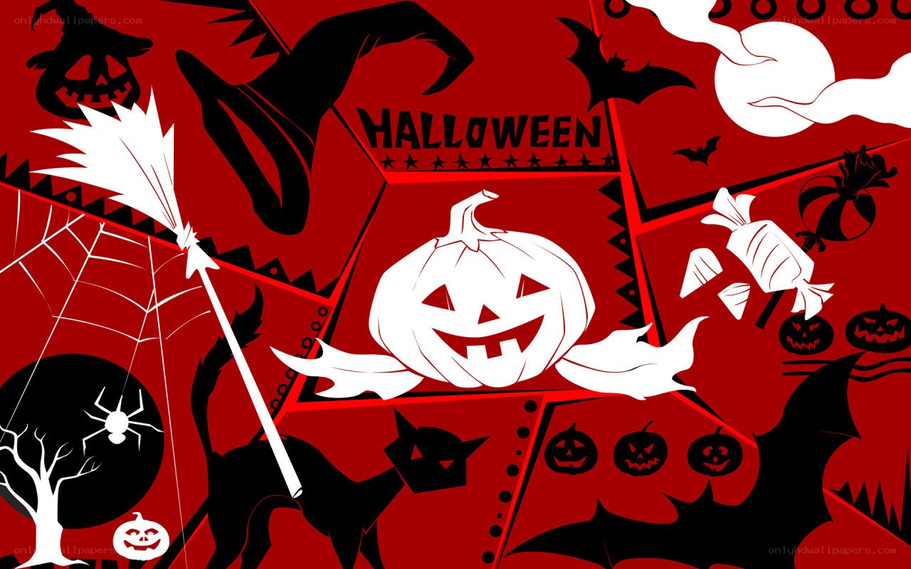 Halloween collage art