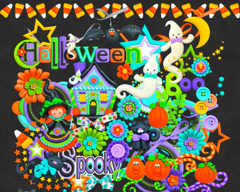 Halloween Collage Art — Black