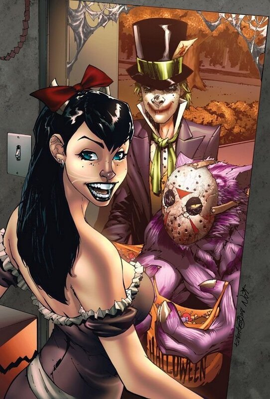 Halloween comic panel