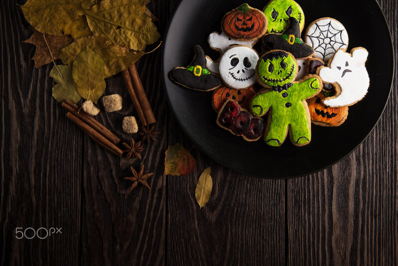 Halloween Cookies on Plate