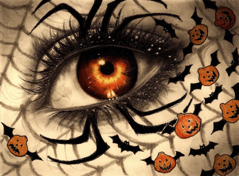 Halloween eye art