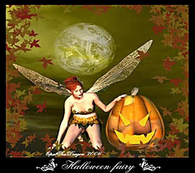 Halloween Fairy with Pumpkin