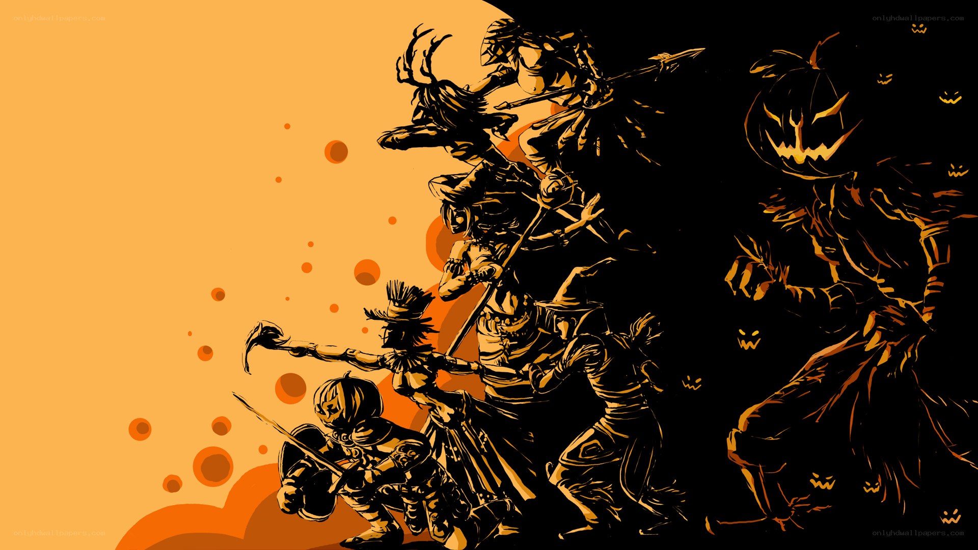 Halloween fantasy warriors