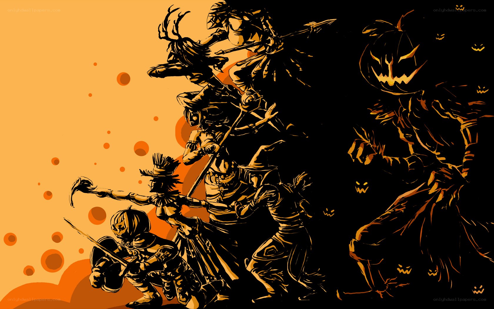 Halloween fantasy warriors