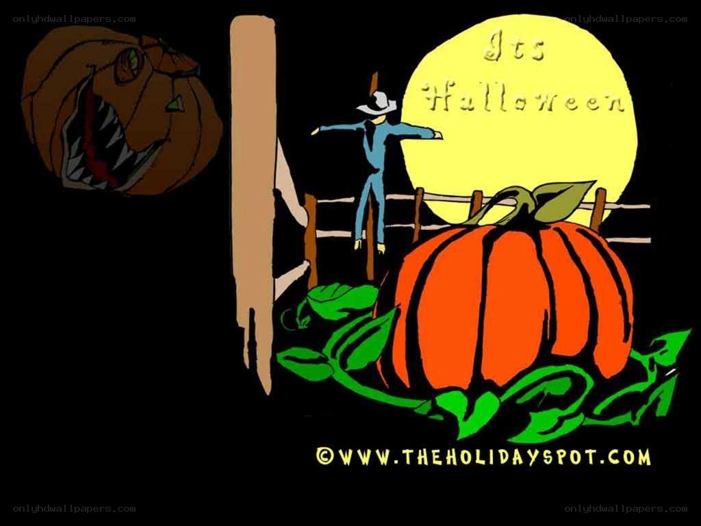 Halloween farm scene