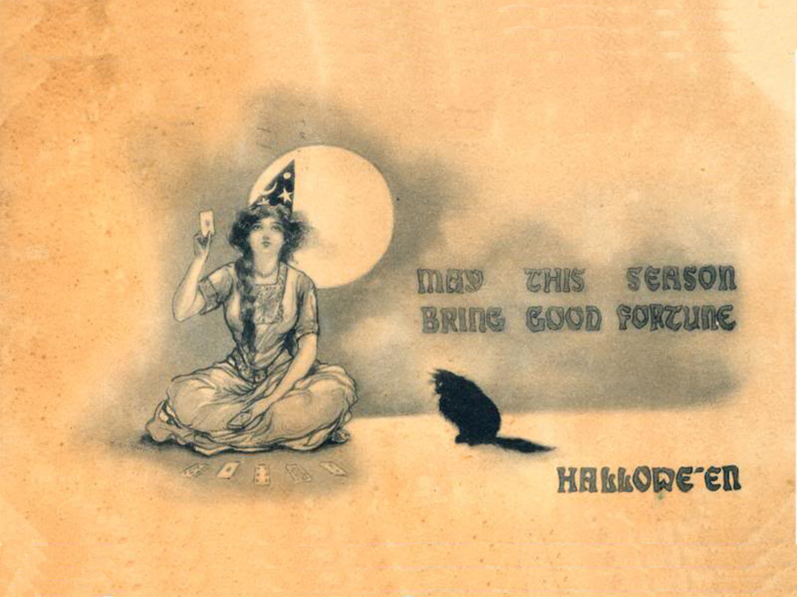 Halloween fortune-telling card